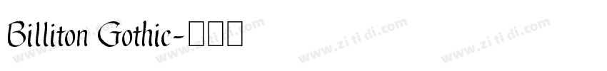 Billiton Gothic字体转换